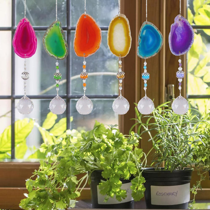 Olivenorma Handmade Hanging Pendant Sun Crystal Wind Chime - image 0