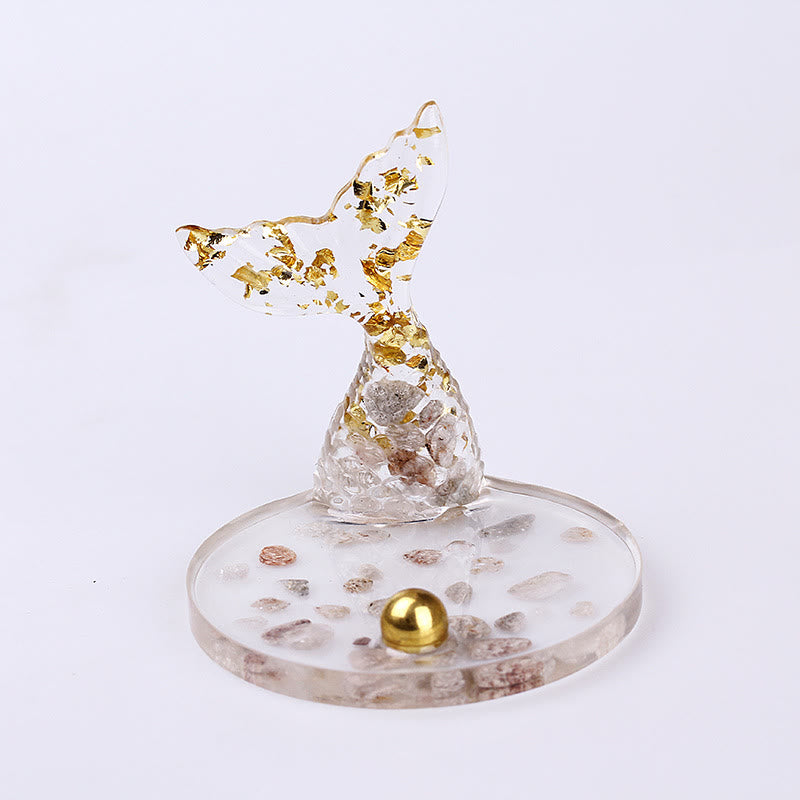Olivenorma Crystal Gravel Glue Mermaid Tail Phone Holder Decoration - Labradorite - image 21
