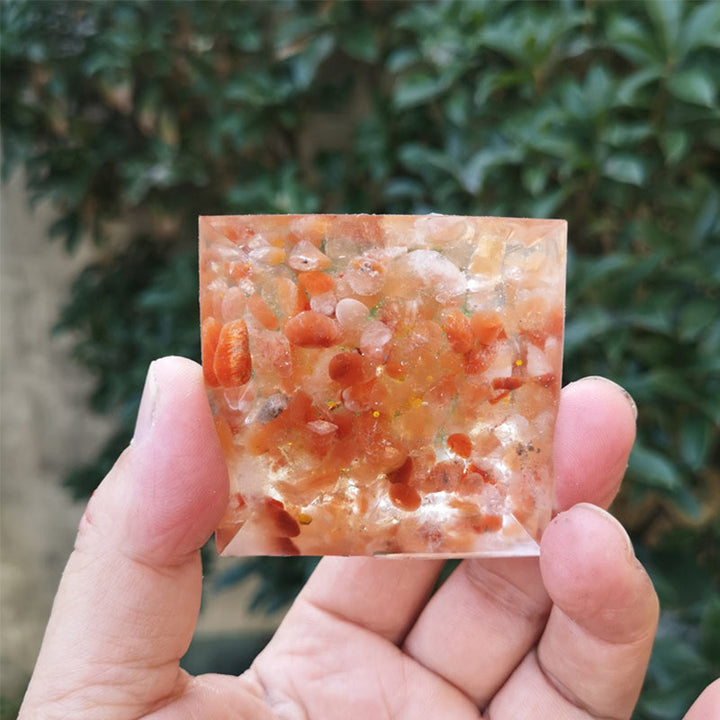 Olivenorma Sun Stone Peridot Tree Of Life Orgone Pyramid - image 3