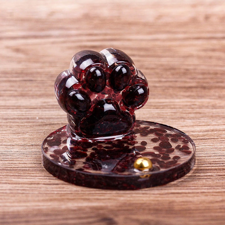 Olivenorma Natural Stone Epoxy Cat Claw Mobile Phone Holder - Garnet - image 38