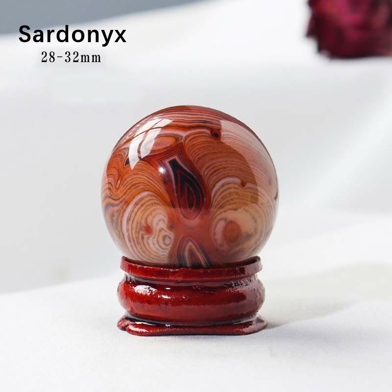 Olivenorma 9pcs Natural Crystal Balls Gemstone Crystal Set - Sardonyx - image 15