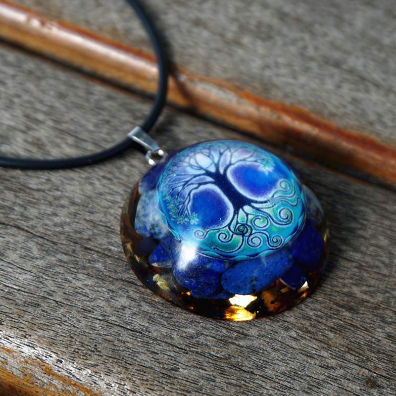 Olivenorma Lapis Lazuli Tree Of Life Reki Necklace - image 1