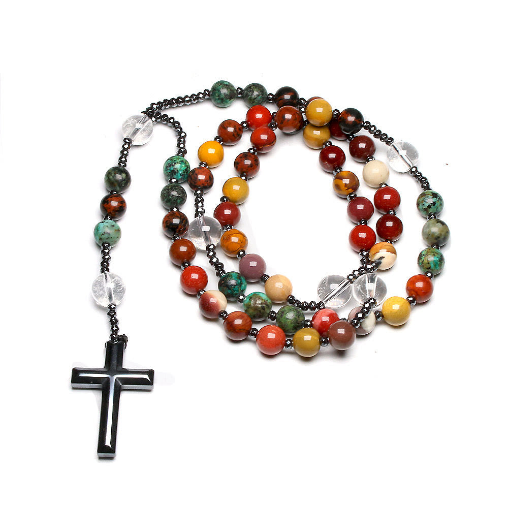 Olivenorma Natural Mookaite Beads Rosary Mala Necklaces - image 3