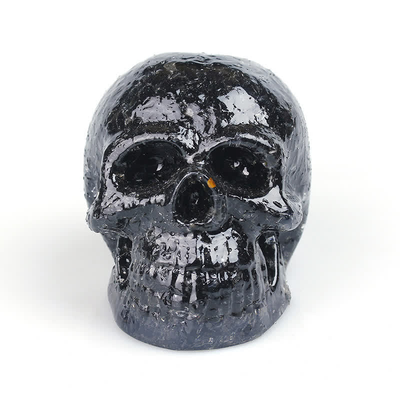 Olivenorma Natural Crystal Skull Gemstone Decoration  - Obsidian - image 7