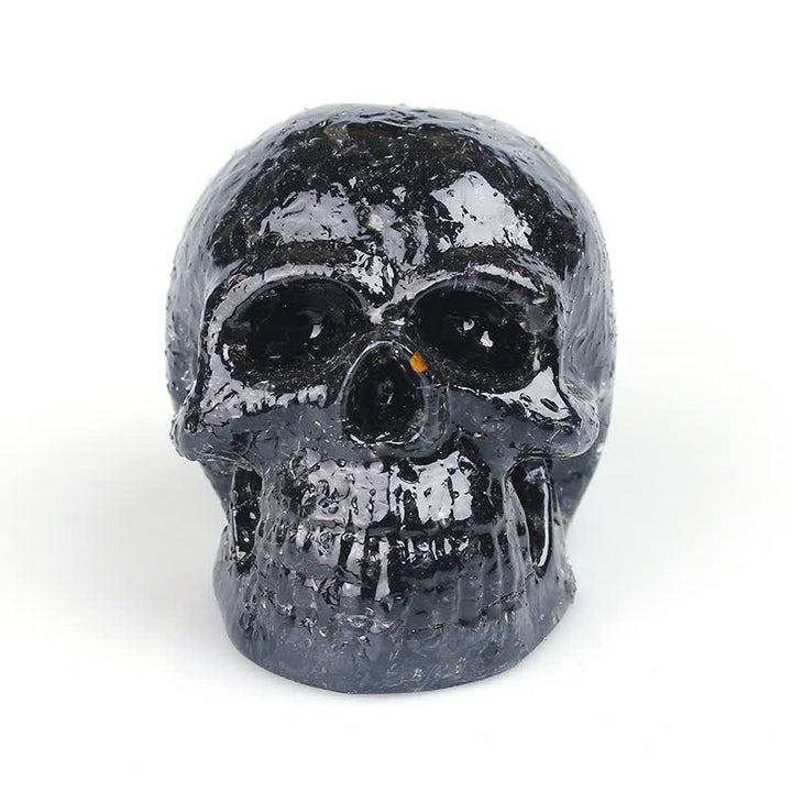 Olivenorma Natural Crystal Skull Gemstone Decoration  - Obsidian - image 7