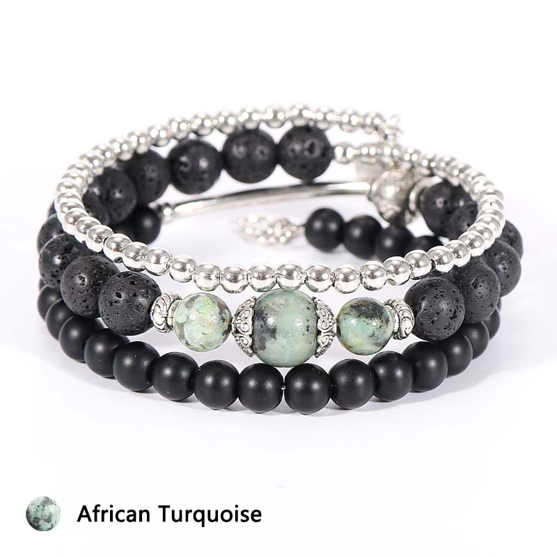 Natural Crystal Protection Stone Bracelet - African Turquoise - image 9