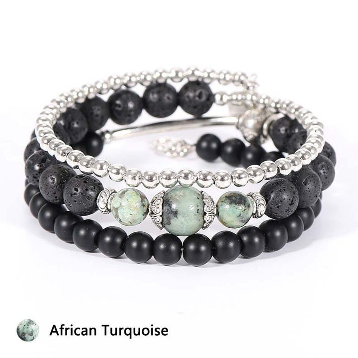 Natural Crystal Protection Stone Bracelet - African Turquoise - image 9