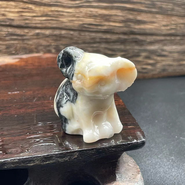 Olivenorma 1.2 Inches Carved Cute Koala Figurine Gemstone Decoration - Zebra Stone - image 13