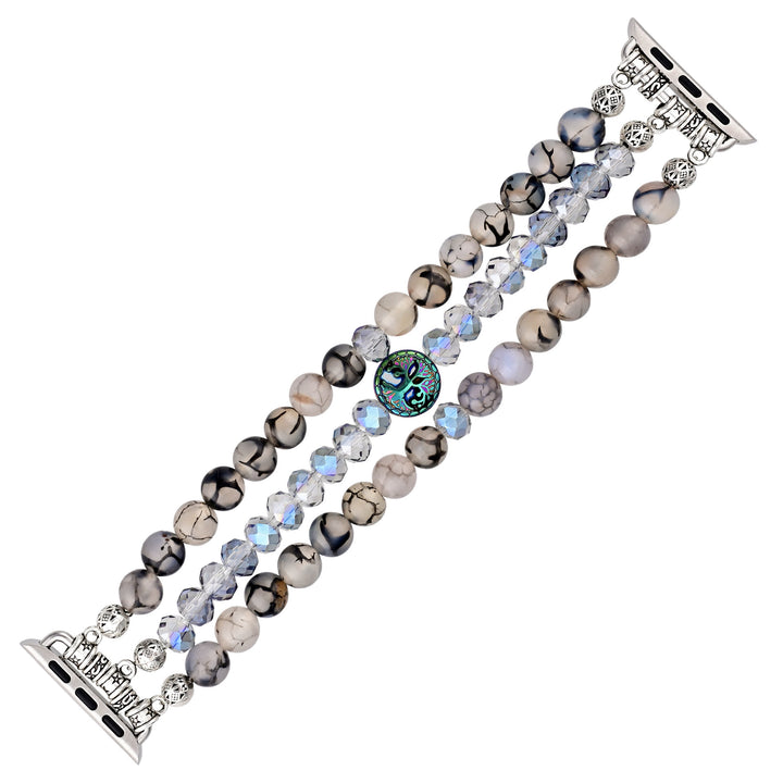 Olivenorma Black Quartz Rutilated Beaded Tree Of Life Apple Watch Strap - image 2