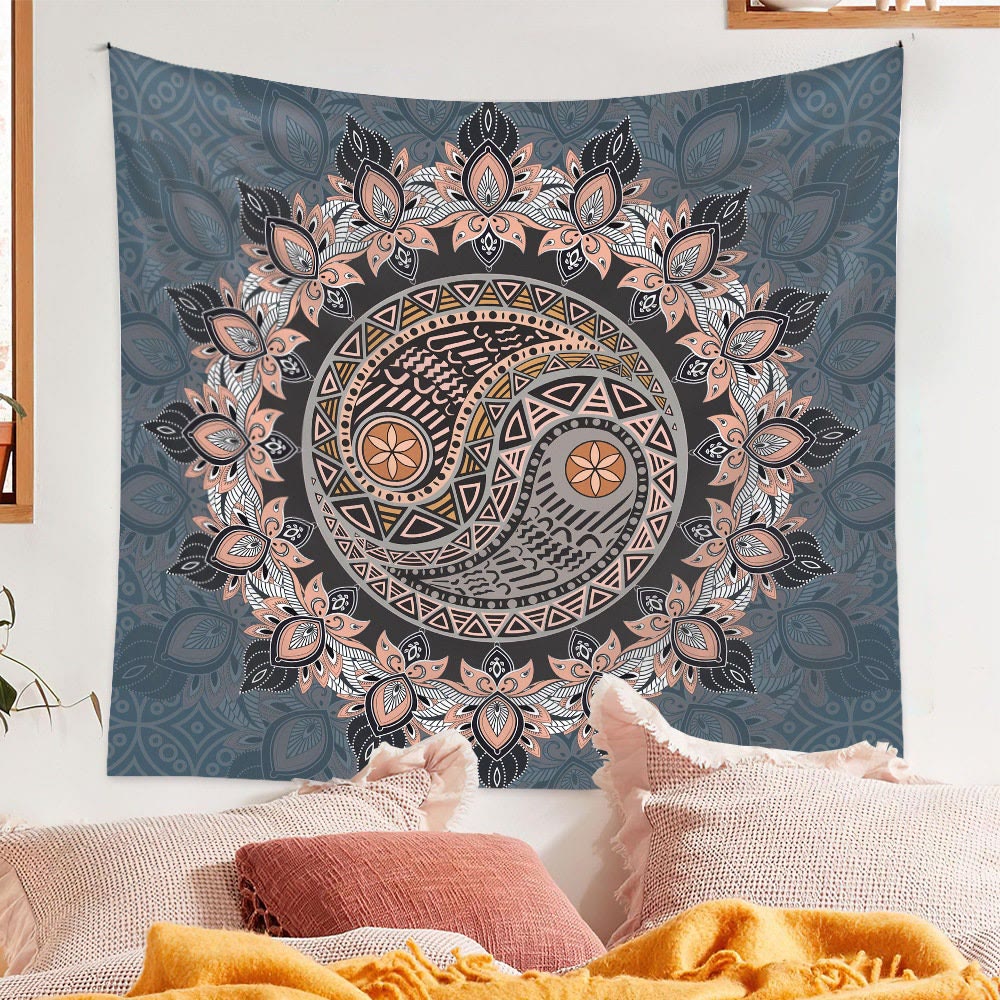 Olivenorma Bohemian Floral Qiankun Circle Pattern Tapestry - image 3