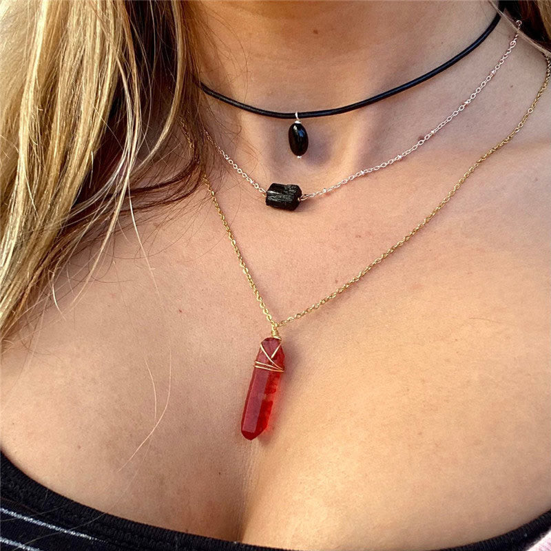 Olivenorma Healing Red Crystal Necklace - image 2
