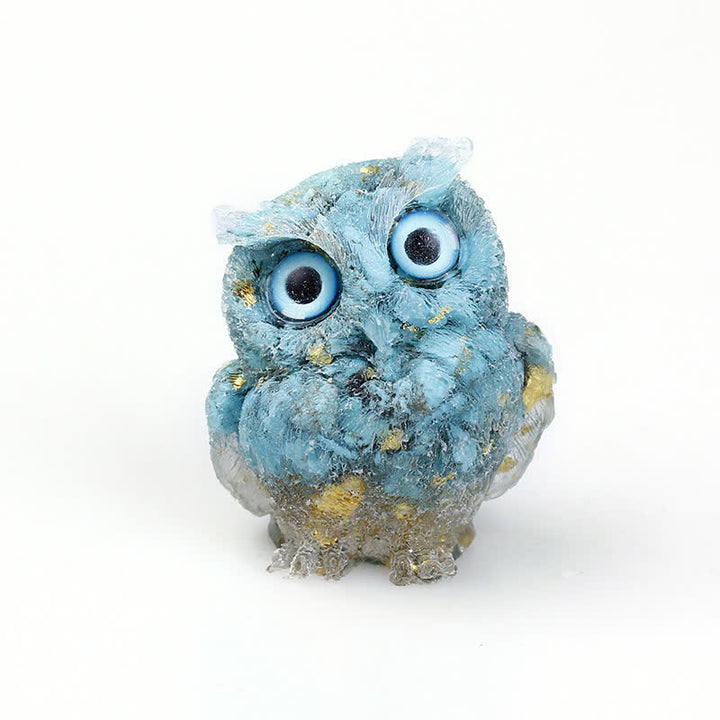 Olivenorma Natural Crystal Owl Gemstone Decoration - Turquoise+Foil - 2.28''(L) * 1.89''(W) * 1.53''(H) - image 36