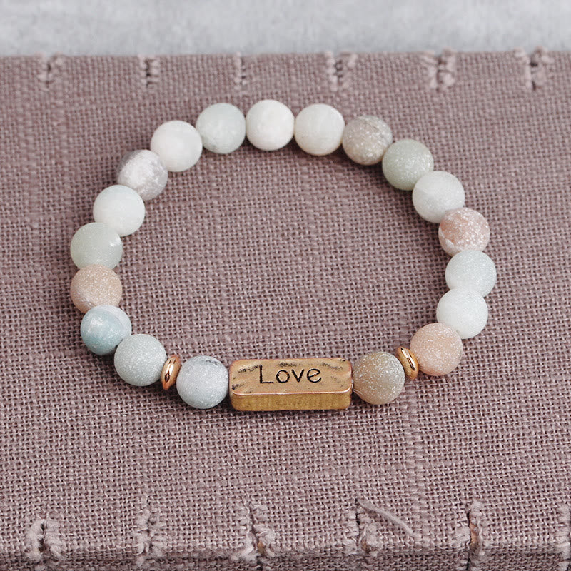 Olivenorma Natural Gemstone Love Powerful Engraving Bracelet - image 5
