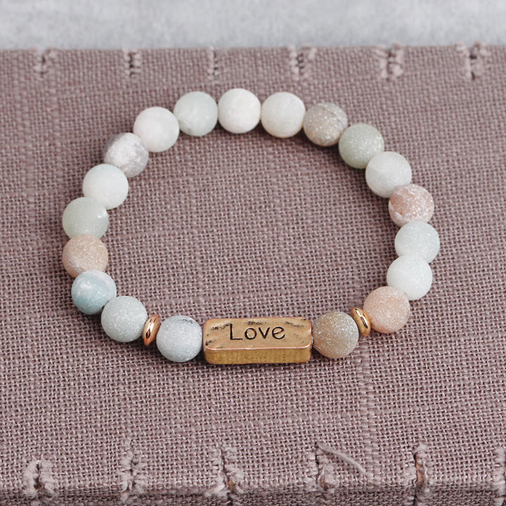 Olivenorma Natural Gemstone Love Powerful Engraving Bracelet - image 5