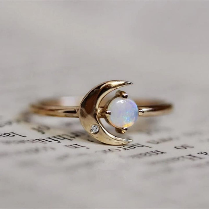 Olivenorma "Moon of My Life" Creative Moonstone Ring - image 2