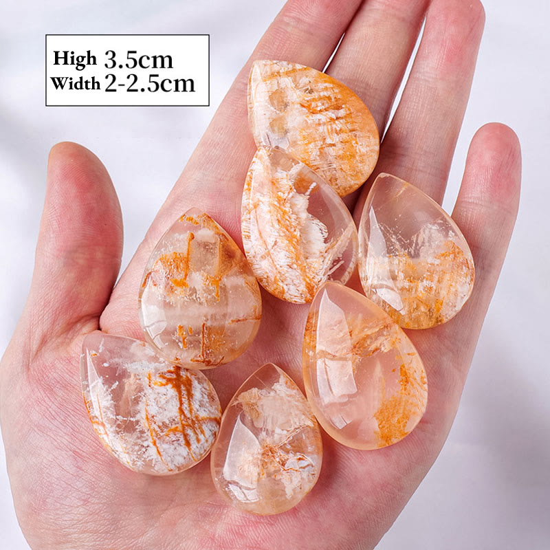 Olivenorma Ghost Phantom Quartz Drop Shape Natural Stone - image 1