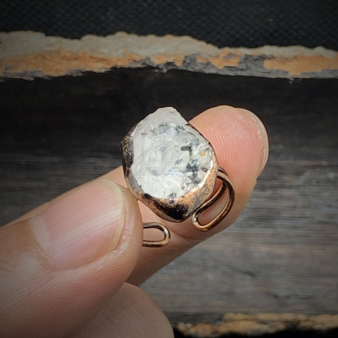 Olivenorma Natural Irregular Raw Stone Twelve Birthstone Adjustable Ring - image 23
