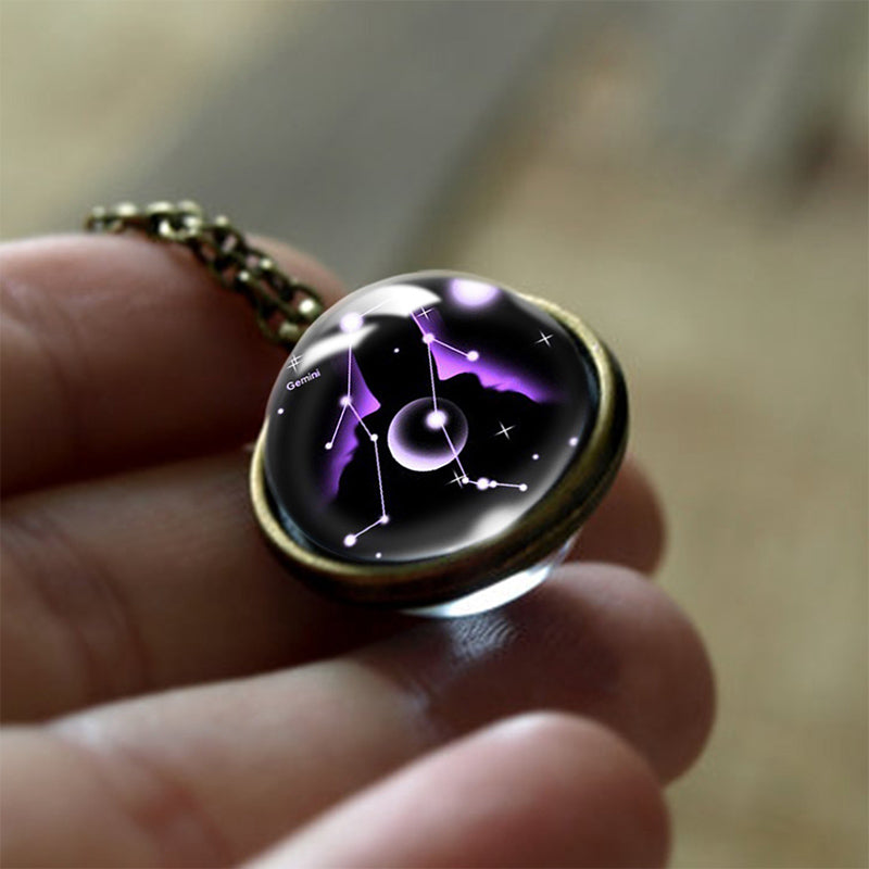 Olivenorma Glass 12 Stars Zodiac Protection Necklace - Gemini - image 4