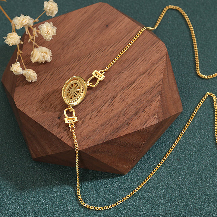 Olivenorma "The Book Of Galaxy"-Tiger Eye Stone Retro Necklace - image 2