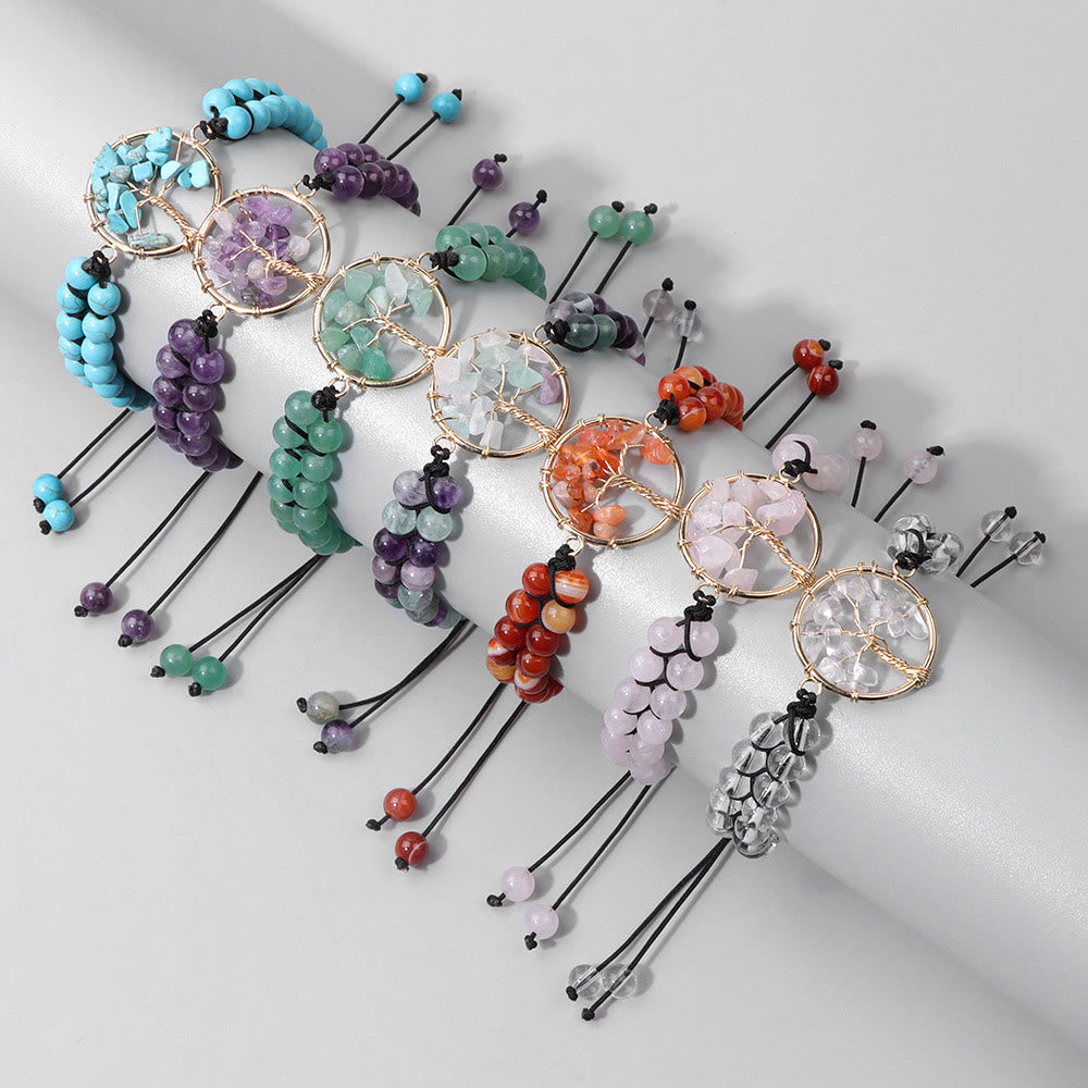 Olivenorma 6mm Beads Double Braided Tree Of Life Bracelet - image 17