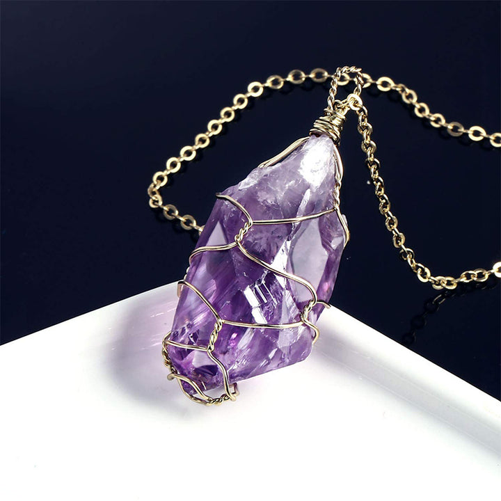 Olivenorma Amethyst Crystal Healing Necklace - image 11