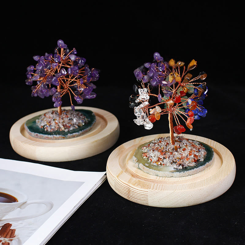 Olivenorma Natural Crystal Crushed Stone Flower Tree Glass Decoration - image 11