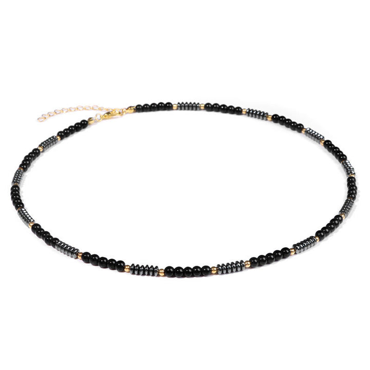 Olivenorma Gemstone & Hematite Necklace - Black Tourmaline&Hematite - image 2