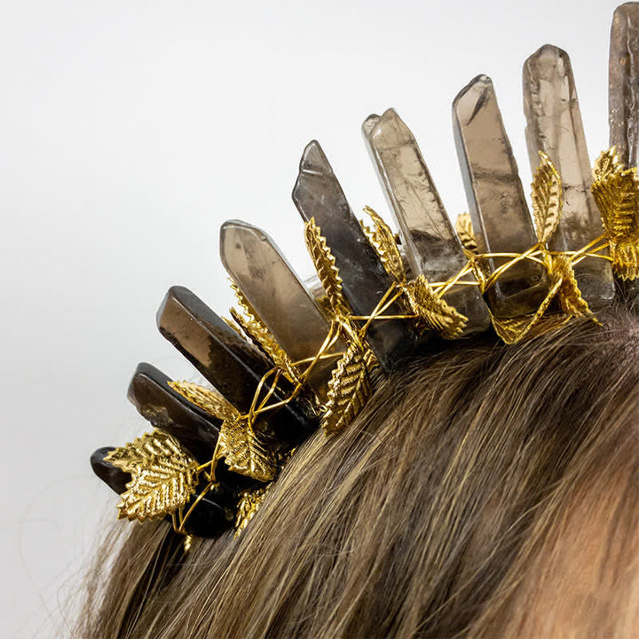 Olivenorma Smoky Quartz Witch Crystal Crown - image 2
