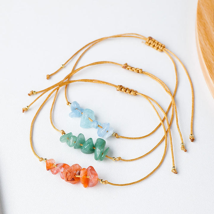 Olivenorma "Nature's Healing Wishes" Irregular Gemstone Braided Bracelet  - image 35