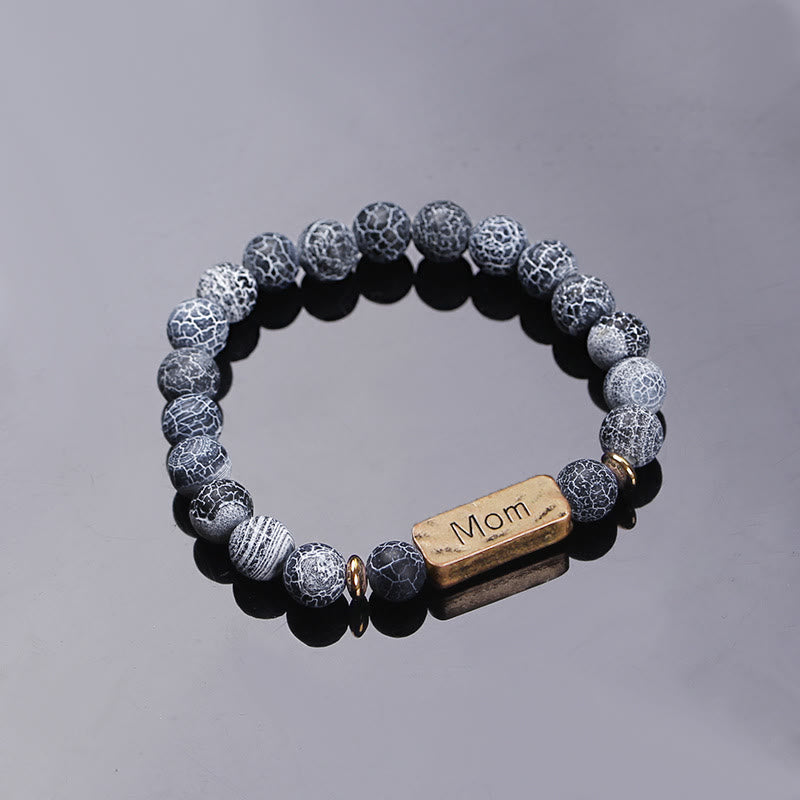 Olivenorma Natural Gemstone Mom Patience Engraving Bracelet - Sodalite - image 1