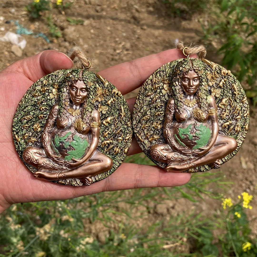 Olivenorma Statue Of Goddess Gaia Pendant Resin Decorations Wall Decor - image 5