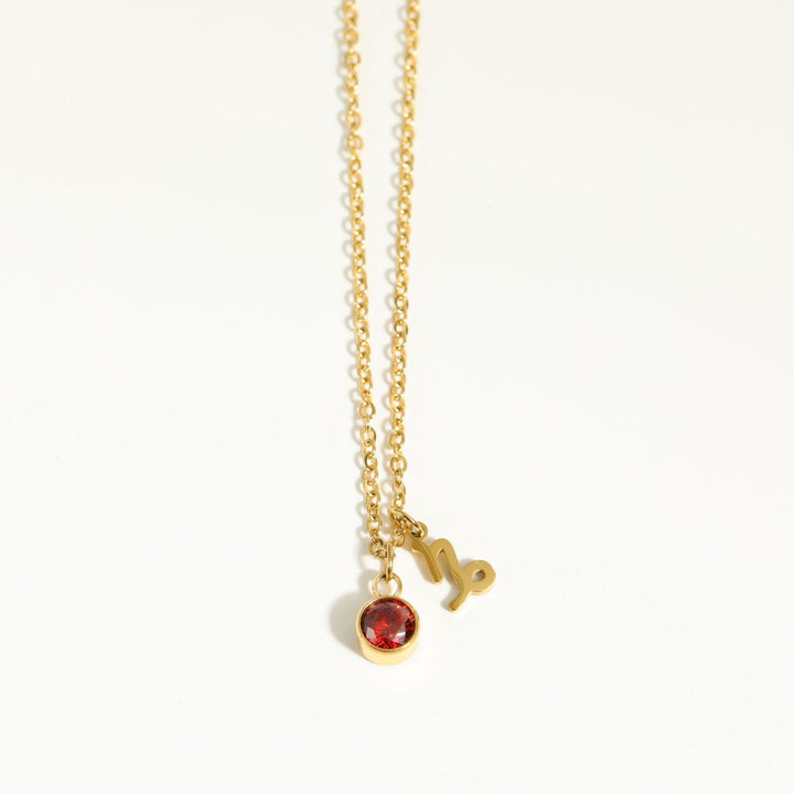Olivenorma Zodiac Rune Birthstone Stainless Steel Necklace - image 14