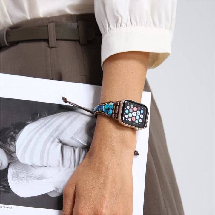 Olivenorma Blue Emperor Stone Apple Watch Strap Wrap Bracelet - image 1