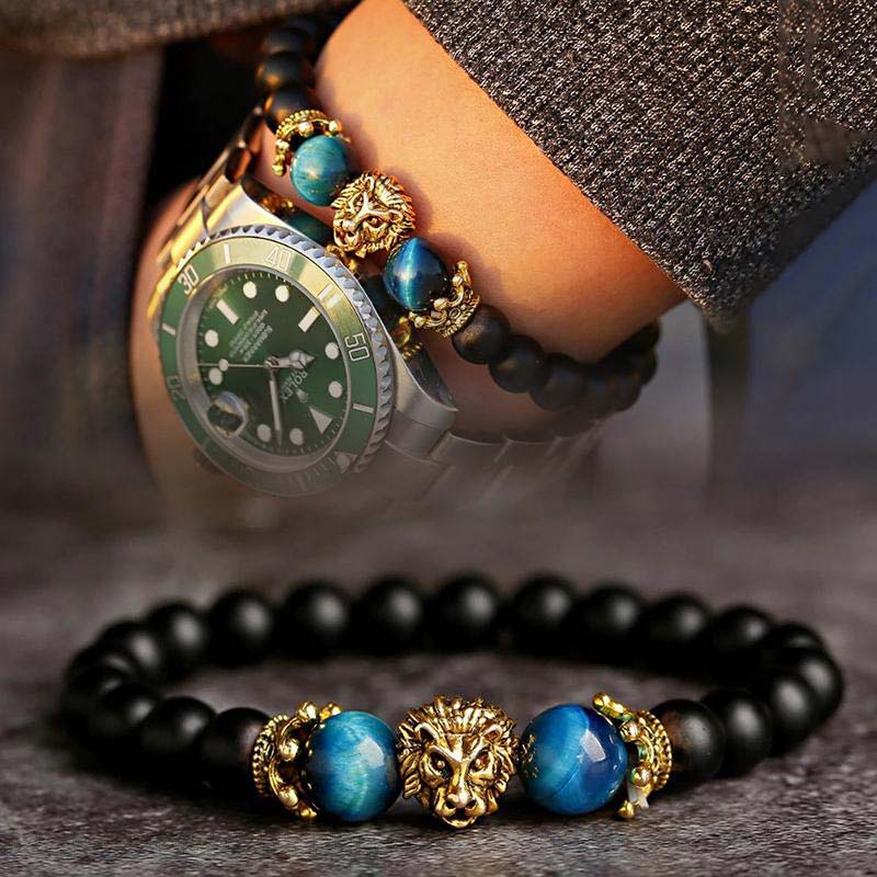 Olivenorma Natural Crystal Stone Lion Symbol Bracelet - image 9