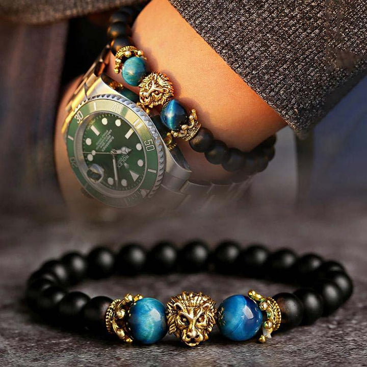 Olivenorma Natural Crystal Stone Lion Symbol Bracelet - image 9