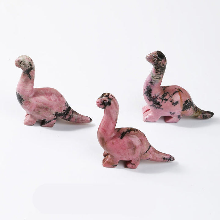 Olivenorma 2.5 Inches Crystal Dinosaur Home Docor Gemstone Decoration - Rhodonite - image 22