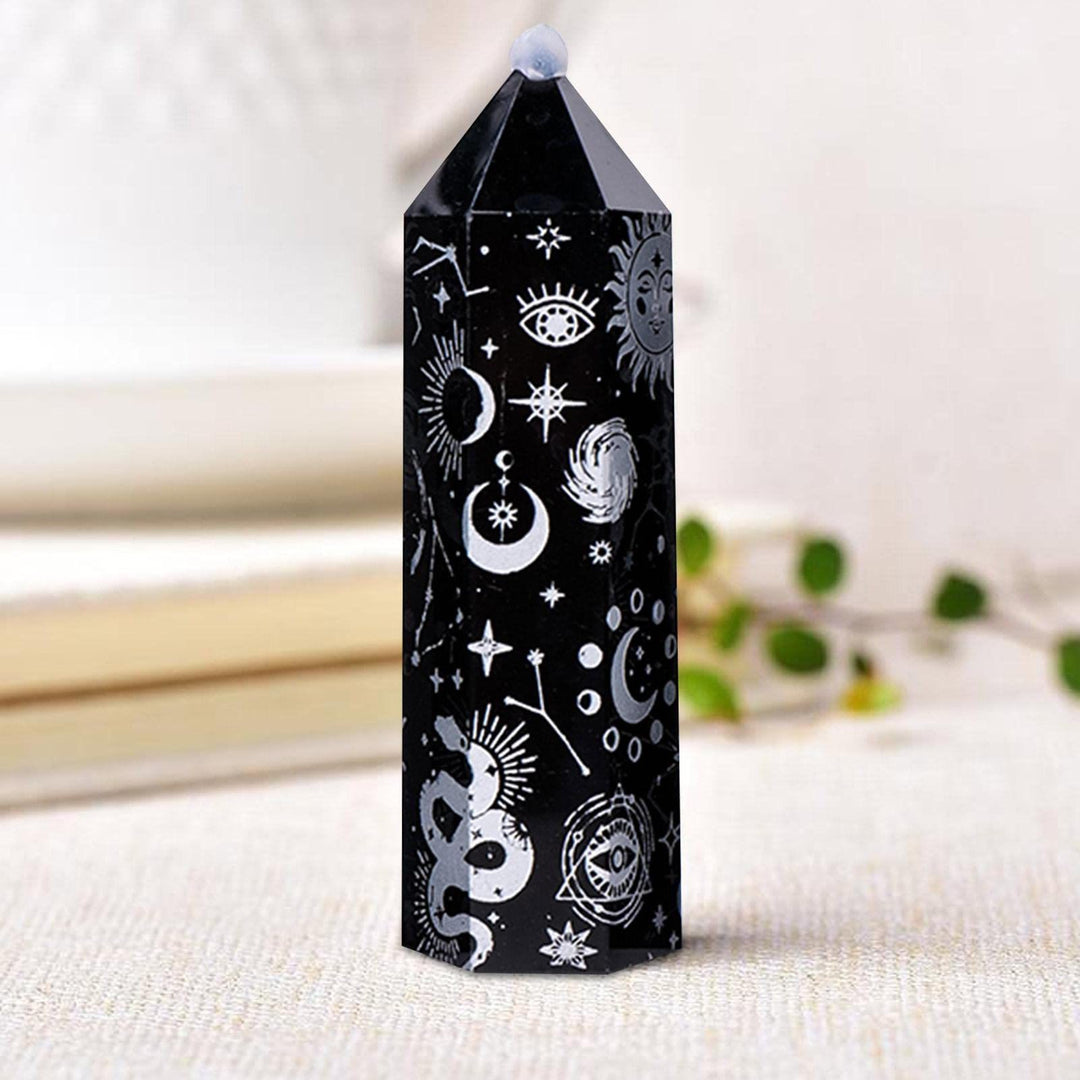 Olivenorma Obsidian Crystal Tower Hexagonal Crystal Wands - image 4