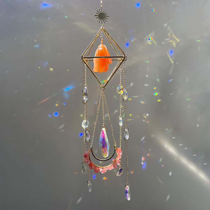 Olivenorma Rainbow Maker Crystal Suncatcher Gemstone Ornament - Sunstone - image 17