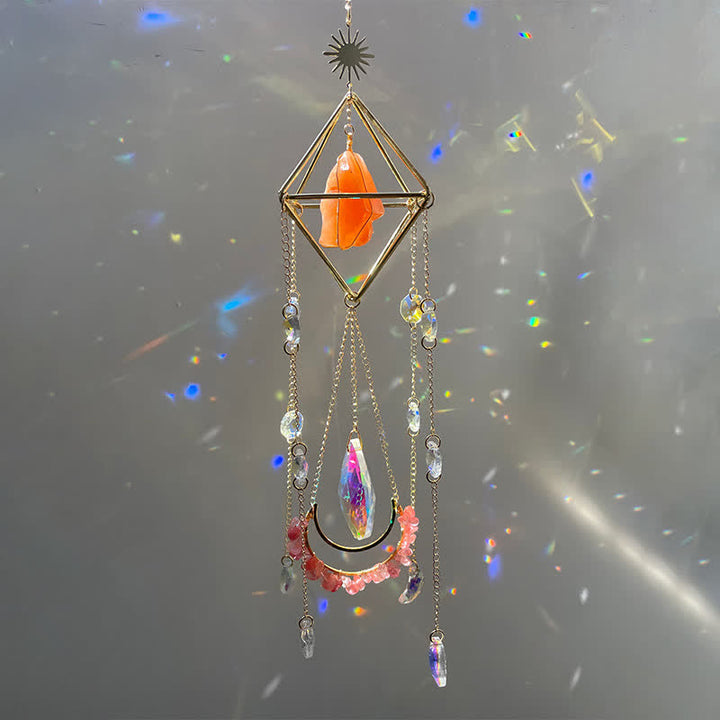 Olivenorma Rainbow Maker Crystal Suncatcher Gemstone Ornament - Sunstone - image 17