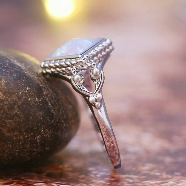 Olivenorma Oval Cut Fire Opal Ring - image 3