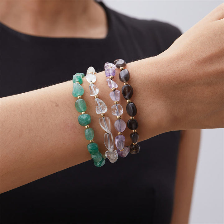 Olivenorma Natural Irregular Stone Beads Hand Woven Bracelet - image 1