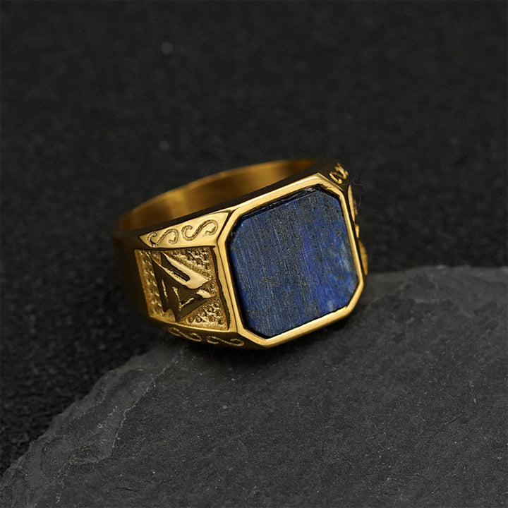 Olivenorma Retro Viking Faith Tiger Eye Ring - image 7