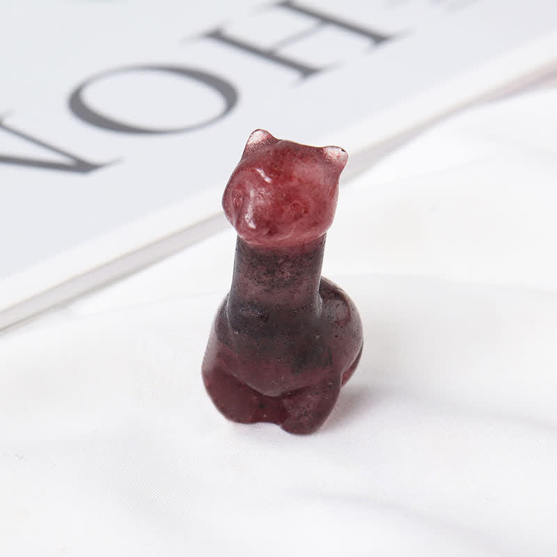 Olivenorma Carving Alpaca Gemstone Decoration - Strawberry Quartz - image 11