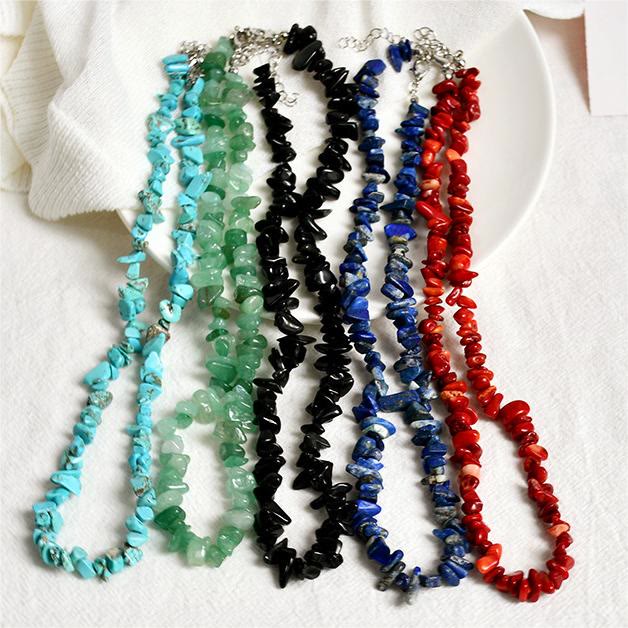 Olivenorma Irregular Shaped Polished Crystal Stone Necklace - image 37