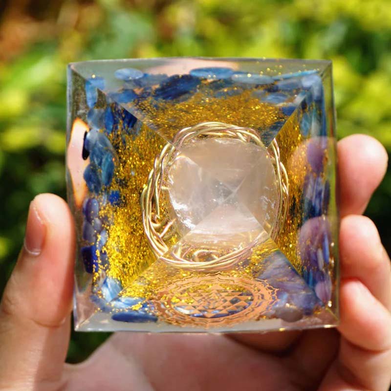 Olivenorma Kyanite Rose Quartz Orgone Pyramid - image 5