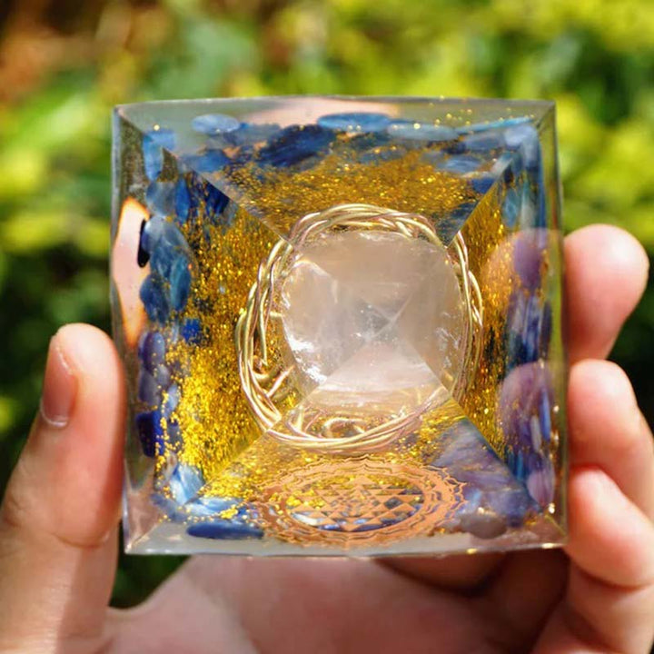 Olivenorma Kyanite Rose Quartz Orgone Pyramid - image 5