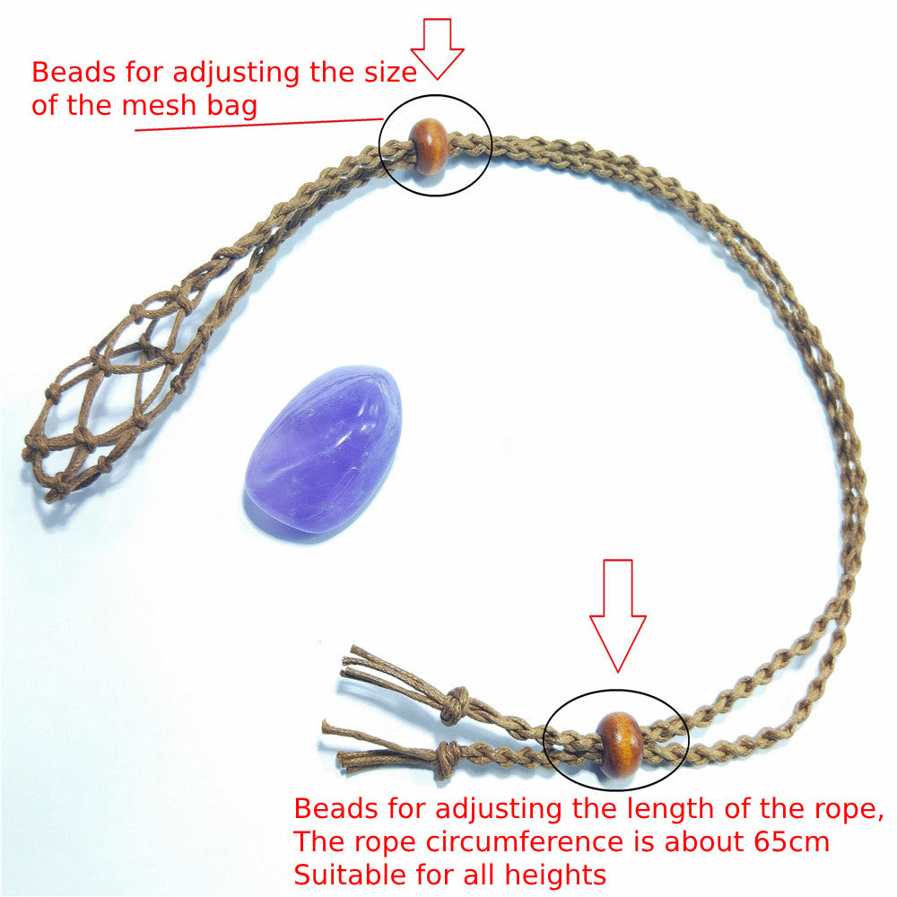 Olivenorma Handwoven Extra Large 5.5cm Adjustable Necklace Mesh Bag - image 1