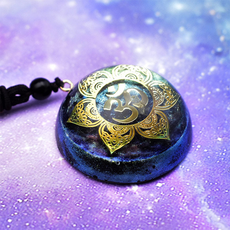 Olivenorma Lapis Lazuli OM Lotus Symbol Necklace - image 1