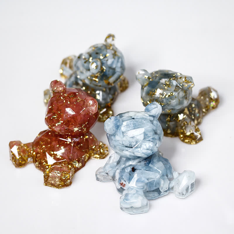 Olivenorma Crystal Mirror Bear Gemstone Decoration - image 16