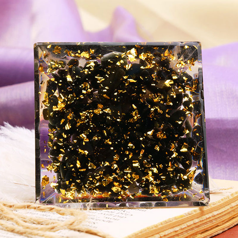 Olivenorma Amethyst Sphere With Obsidian Zodiac Gemini Orgone Pyramid - image 4